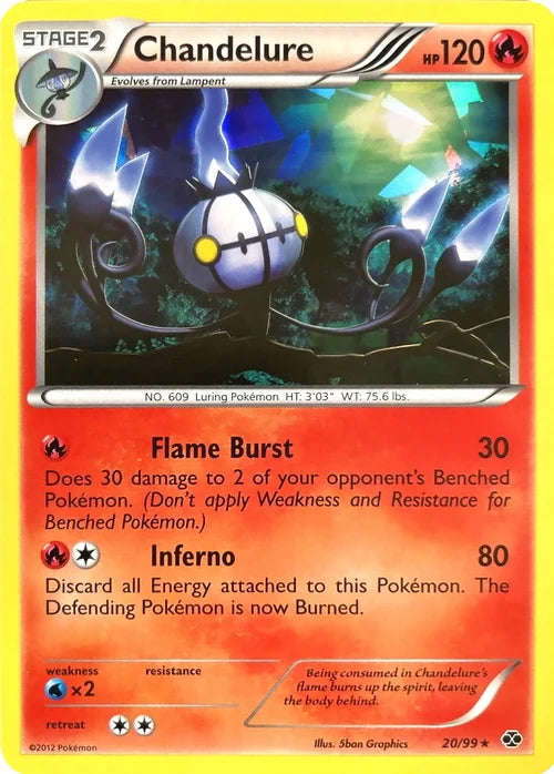 Next Destinies Chandelure #20/99 Cracked Ice Holo